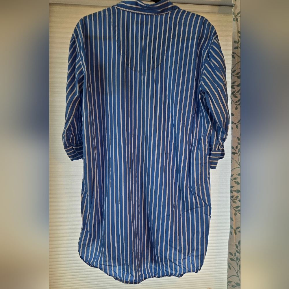Lauren Ralph Lauren Striped Long Sleeved Sleep Dress Nightgown 💤 - Picture 3 of 11